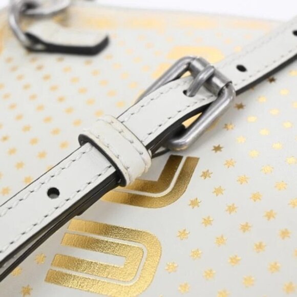 GUCCI GUCCY SEGA Print Leather Mini Shoulder Bag White Italy SHW 73CA310 - Picture 9 of 16